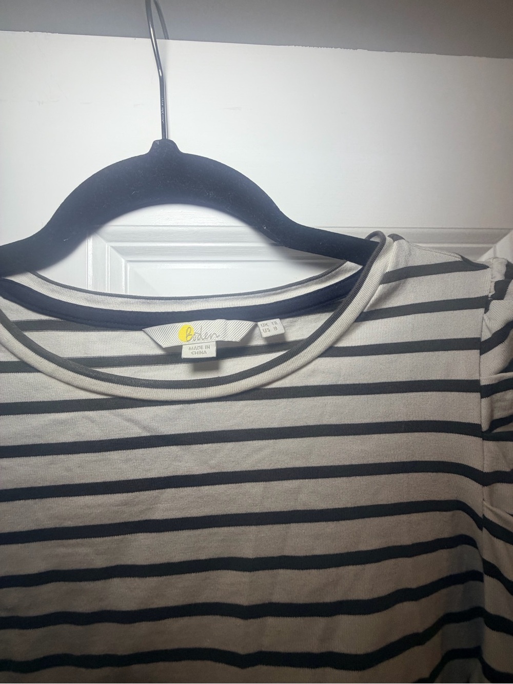 Boden White and Navy Striped Long-Sleeve Tee - Picture 2 of 2